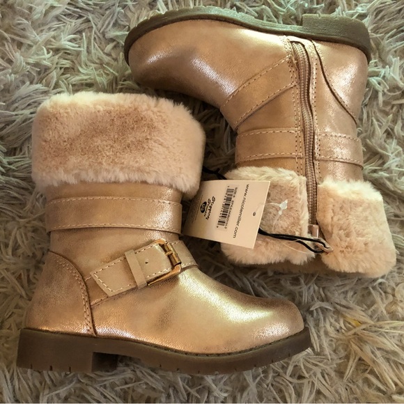 Toddler Girl Boots (Gold) Size 9 - Picture 1 of 3